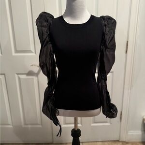 DO+BE Sheer Puffed Long Sleeve Shirt